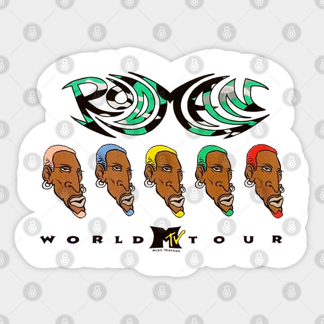 Rodman World Tour - Dennis Rodman Sticker by nicklower